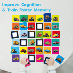 Hebayy truck matching game forklift-truck card develops pairing skills