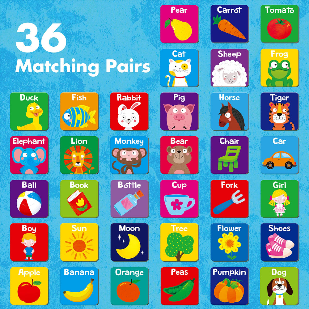Hebayy Memory cards feature a double-sided design for extra play options and drawing