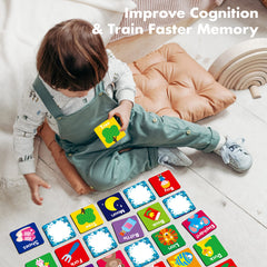 Hebayy round-edged cards ensure gentle, safe handling during word matching