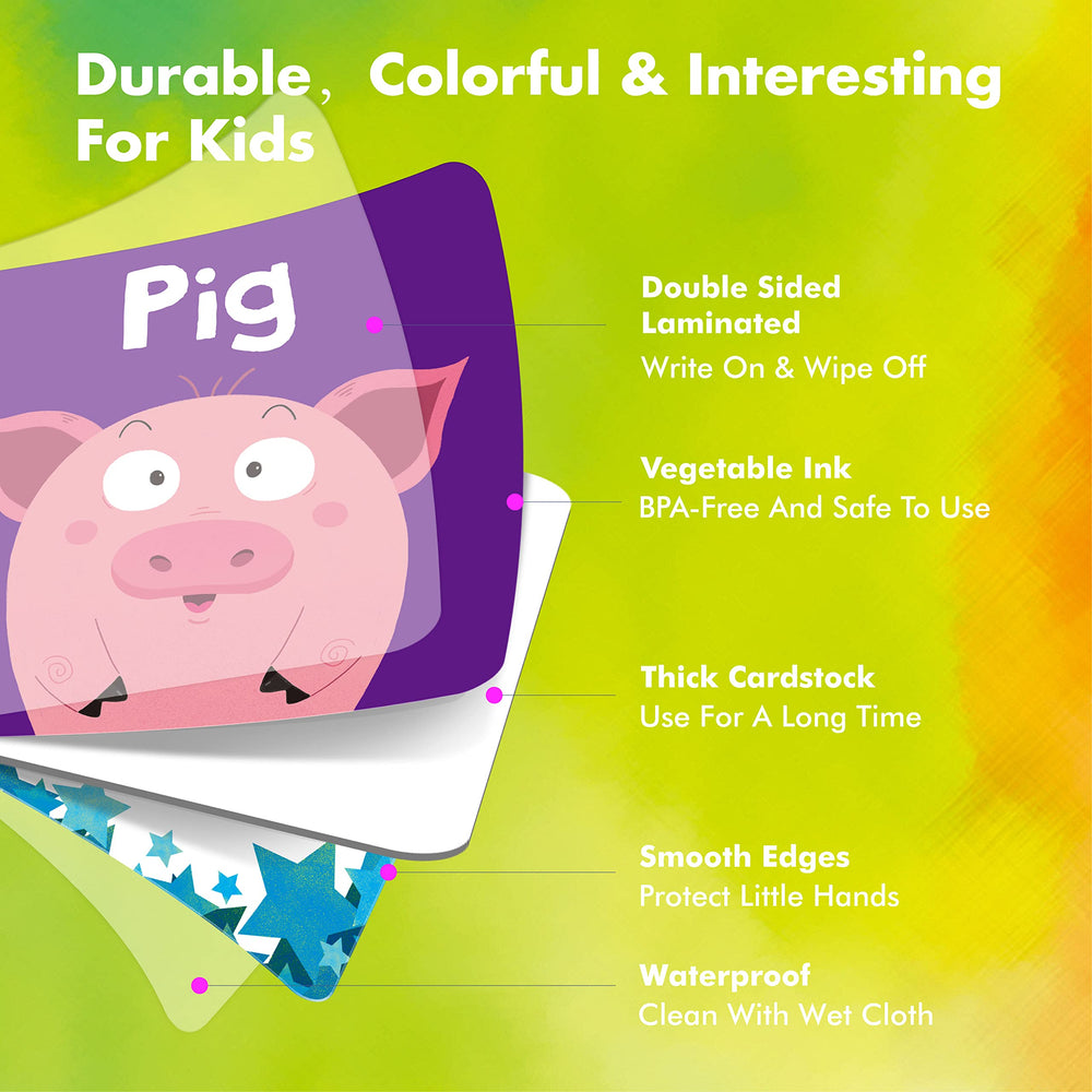 Hebayy cards crafted from thickened cardboard resist bending for durable toddler play