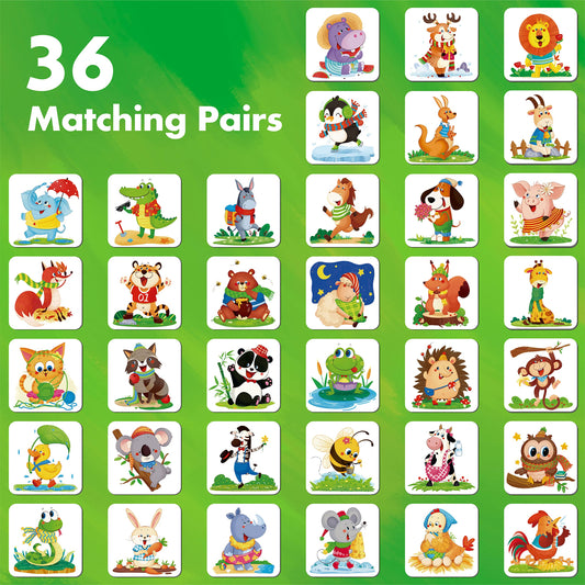 Hebayy memory matching game 72 cards, blank side, perfect for kids to draw and create.