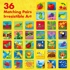 Hebayy Memory Matching Game shows apples, cherries, and pears to support recall during play.