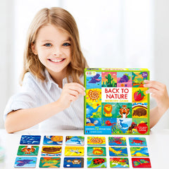 Hebayy Memory Matching Game uses thick cardboard with rounded edges for safe use.