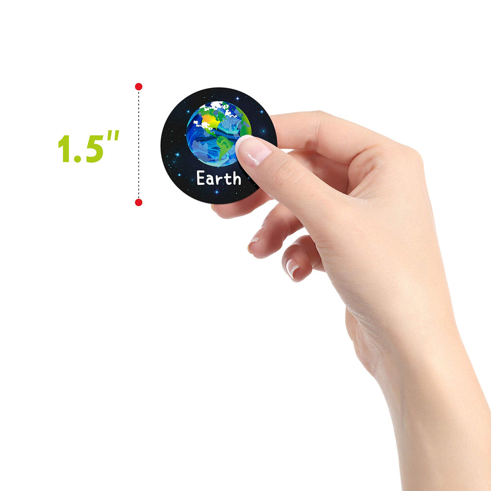 Hebayy satellites stickers great for labeling books, folders, and school organizers.