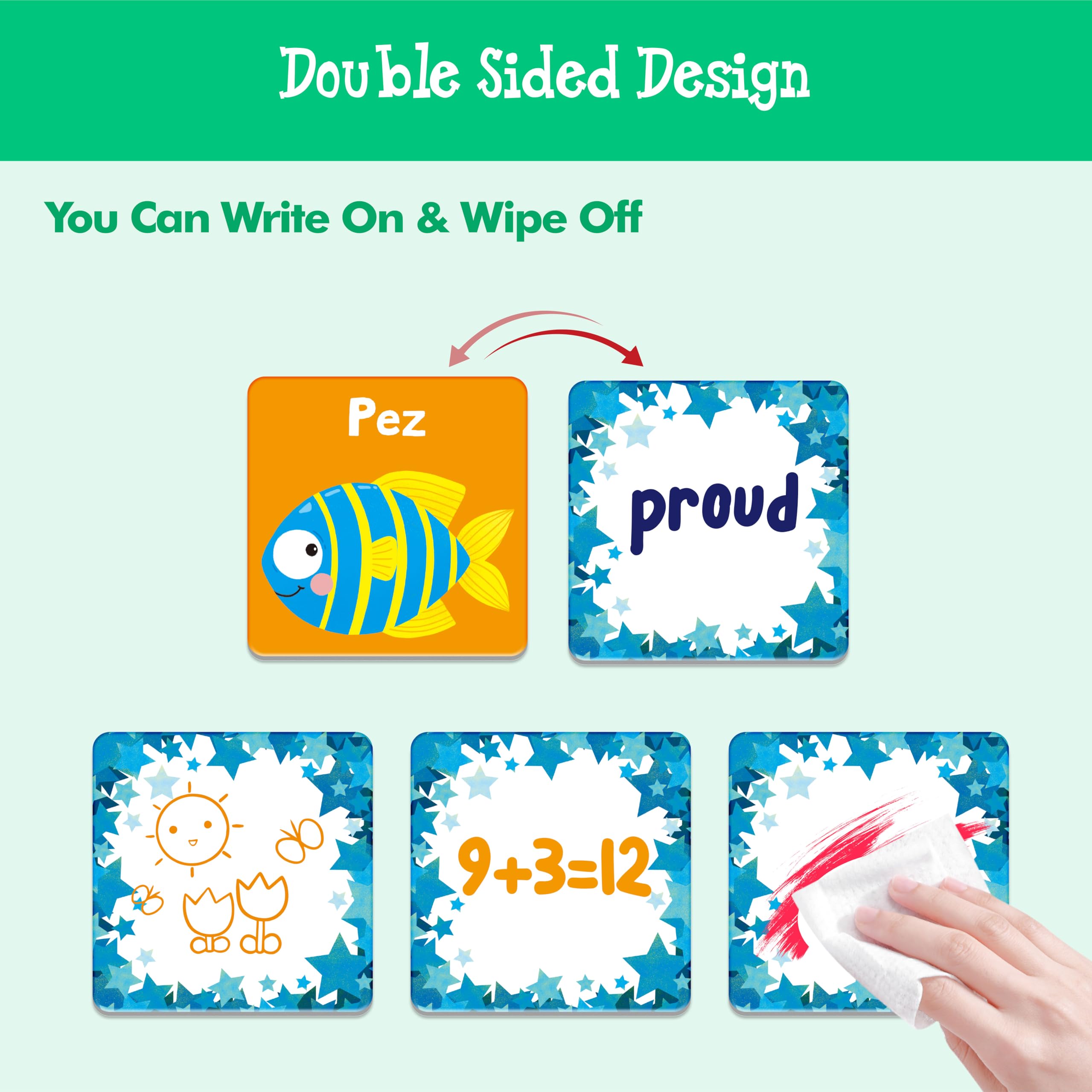 Hebayy dog card helps children learn animal vocabulary through matching.