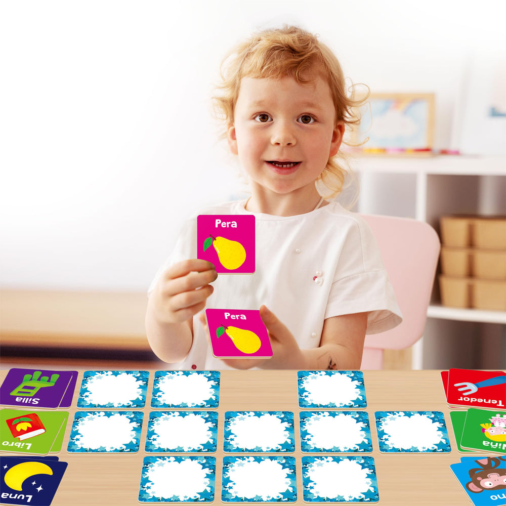 Hebayy memory game in action encourages focus and turn-taking during group play.