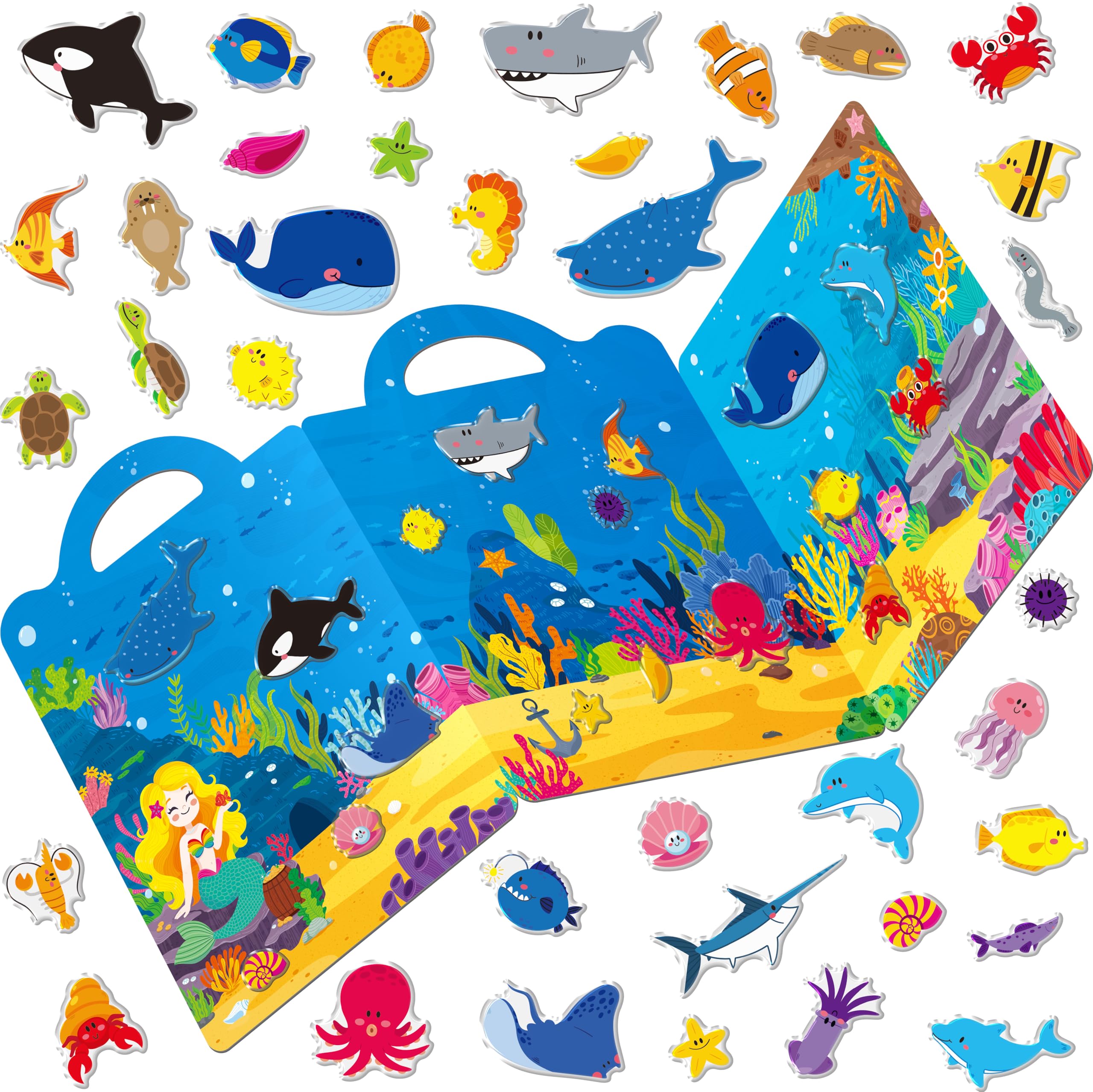 Hebayy reusable jelly sticker book cover for durable on-the-go play