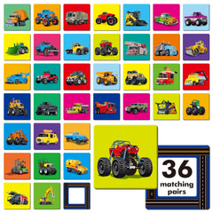 Hebayy truck matching game dump-truck card enhances memory during play