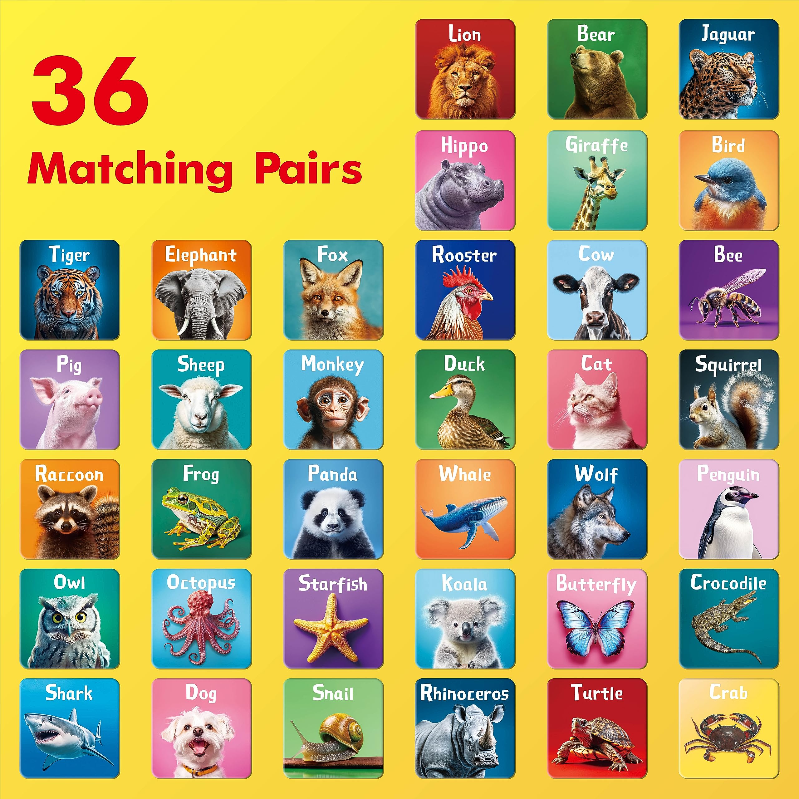Hebayy 72 pcs memory card set with vibrant patterns and blank sides for creative play.