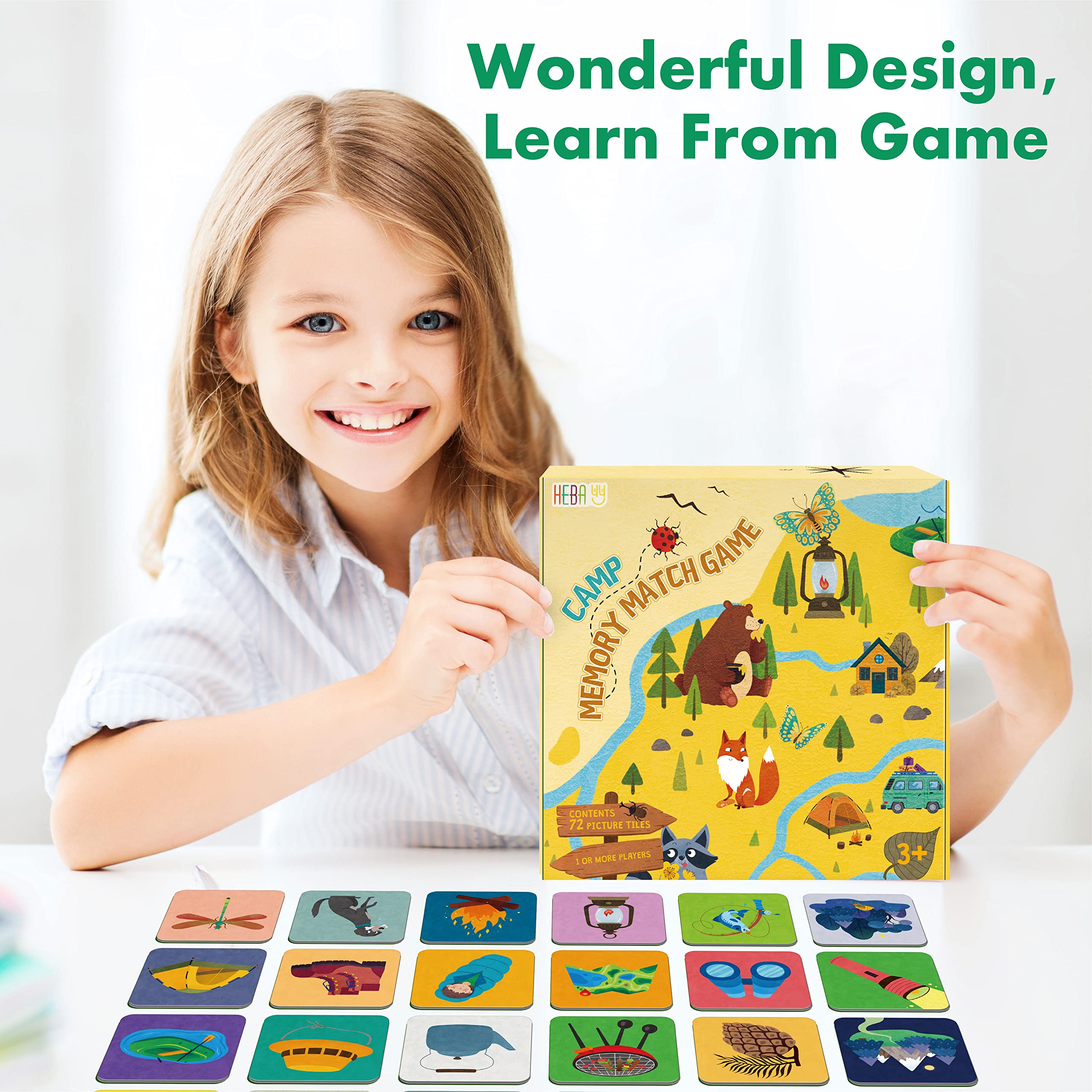 Hebayy durable cardboard cards withstand active use and play.