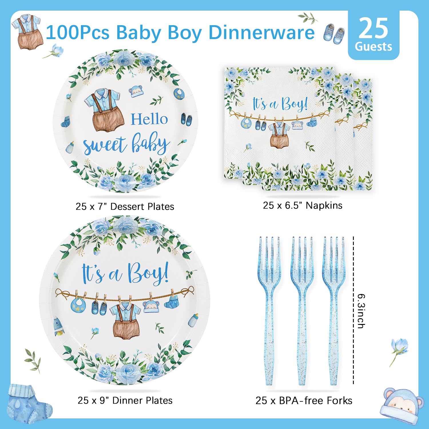 Heboland disposable tableware for easy cleanup after the celebration.
