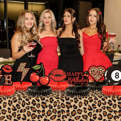 Heboland double‑sided print centerpiece for vivid party ambiance