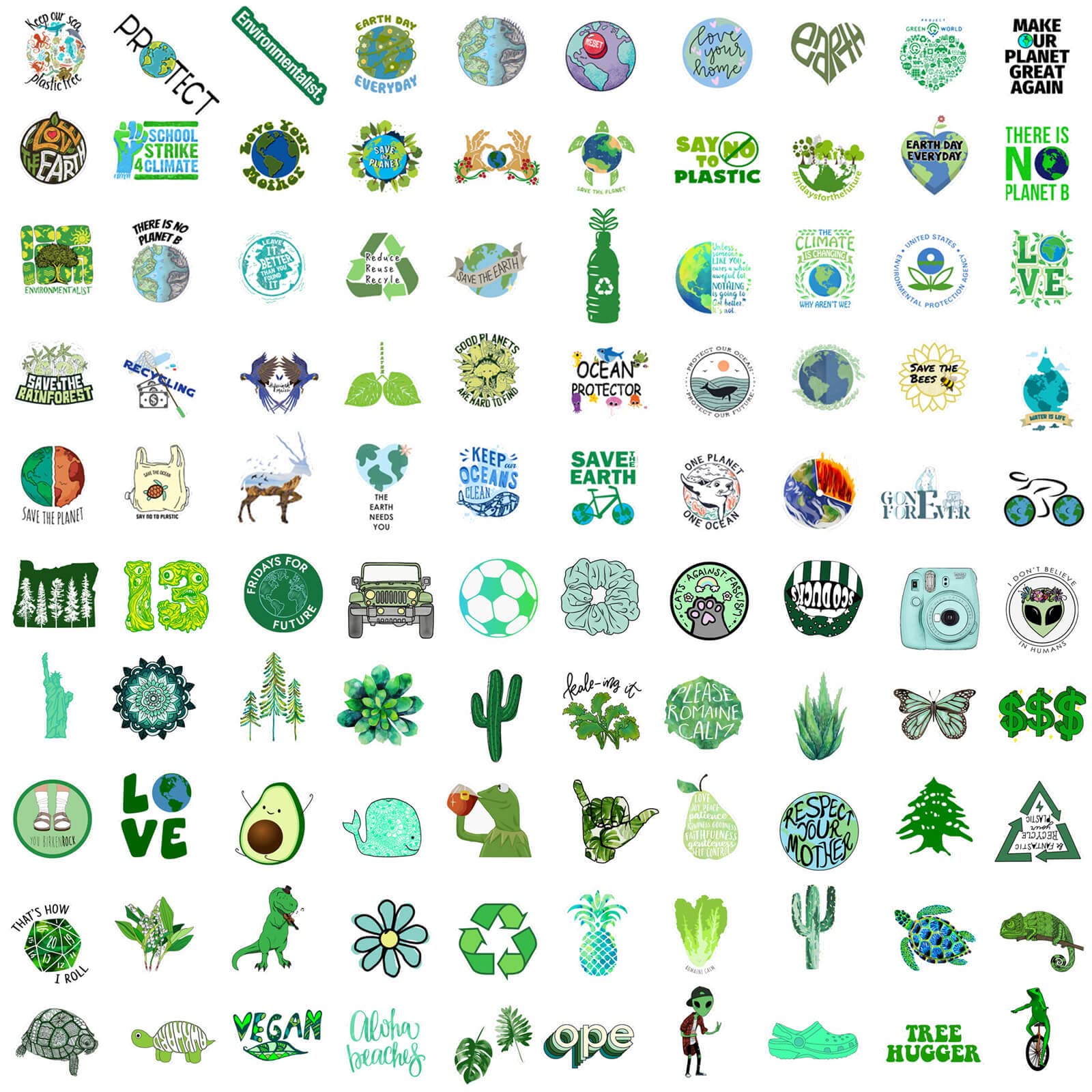 Hebraeos Earth Day stickers for water bottles brighten accessories with long-lasting color
