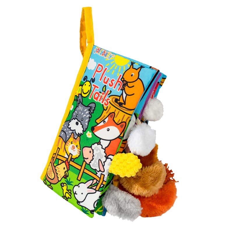 HECCEI baby cloth book front cover with vibrant animals for early visual engagement.