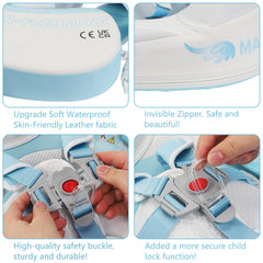 Five-point safety buckle ensures secure support and balance
