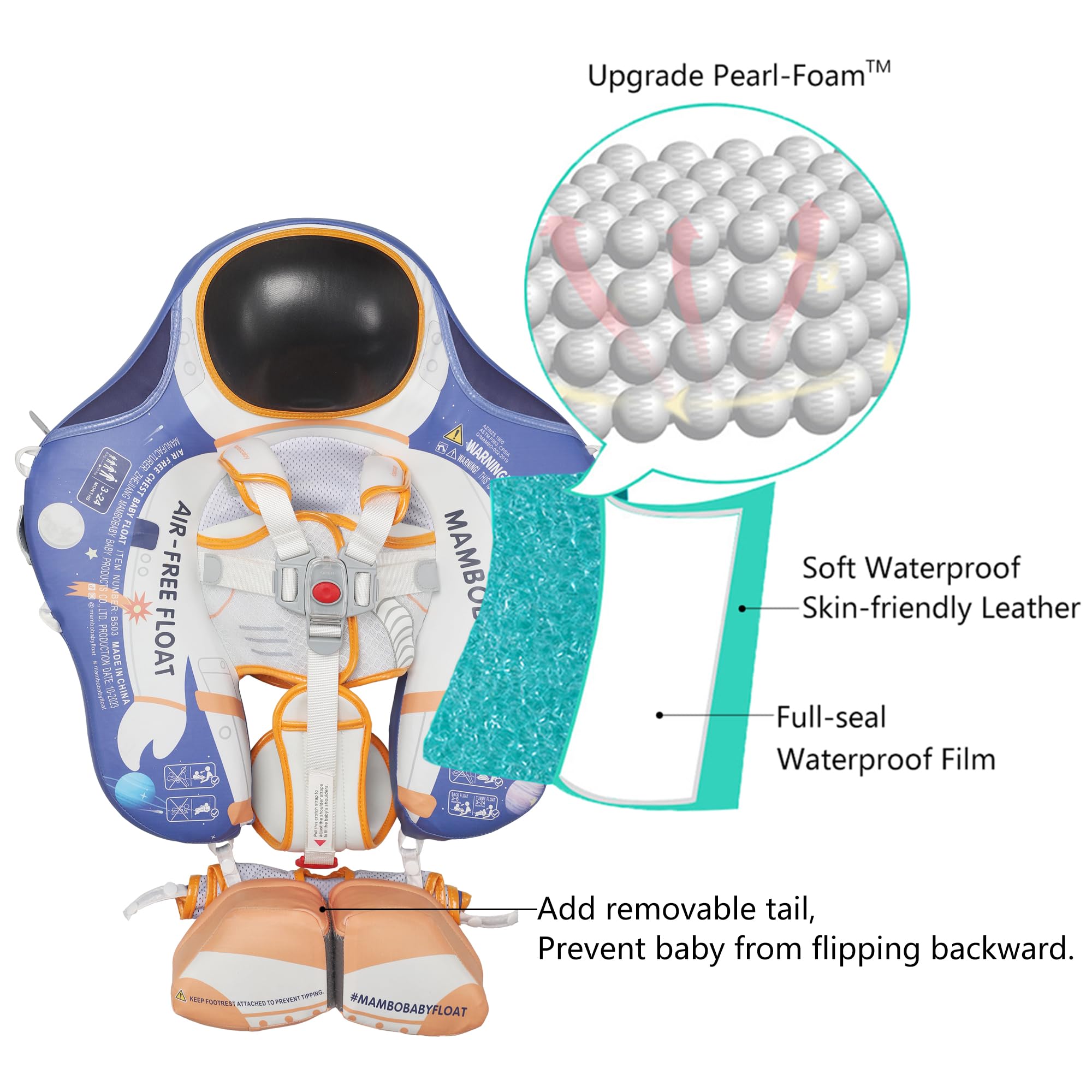 HECCEI Mambobaby breaststroke mode accommodates growth with stable balance.