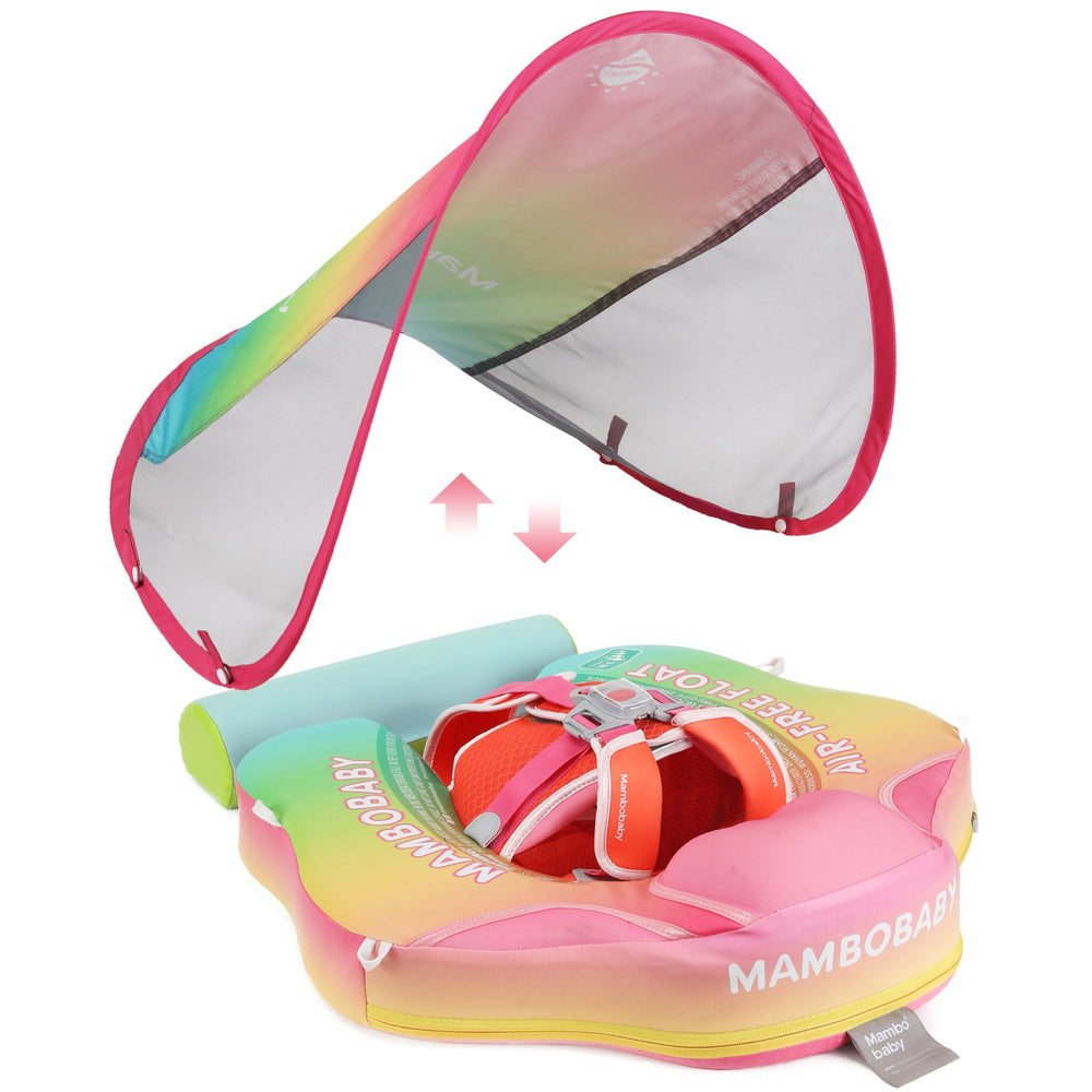 HECCEI Mambobaby add-tail rainbow float with 360° protection for water play