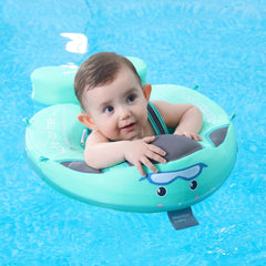HECCEI Mambobaby Add Tail Blue in-use float during water play