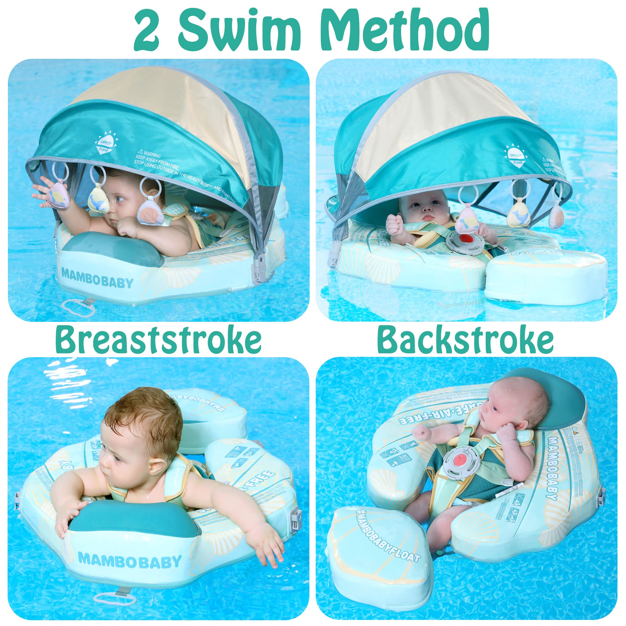 Adjustable back buckle ensures a snug fit as your baby grows.