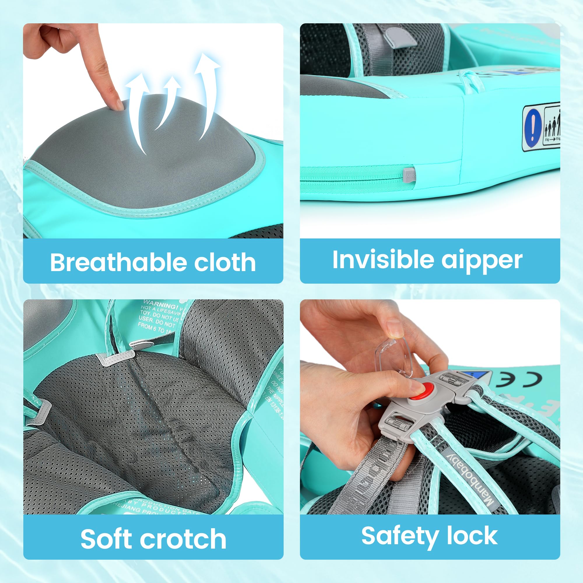 HECCEI Mambobaby float adjustable buckle ensures a secure fit