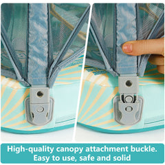 Backstroke mode supports babies under six months in a gentle pool experience.