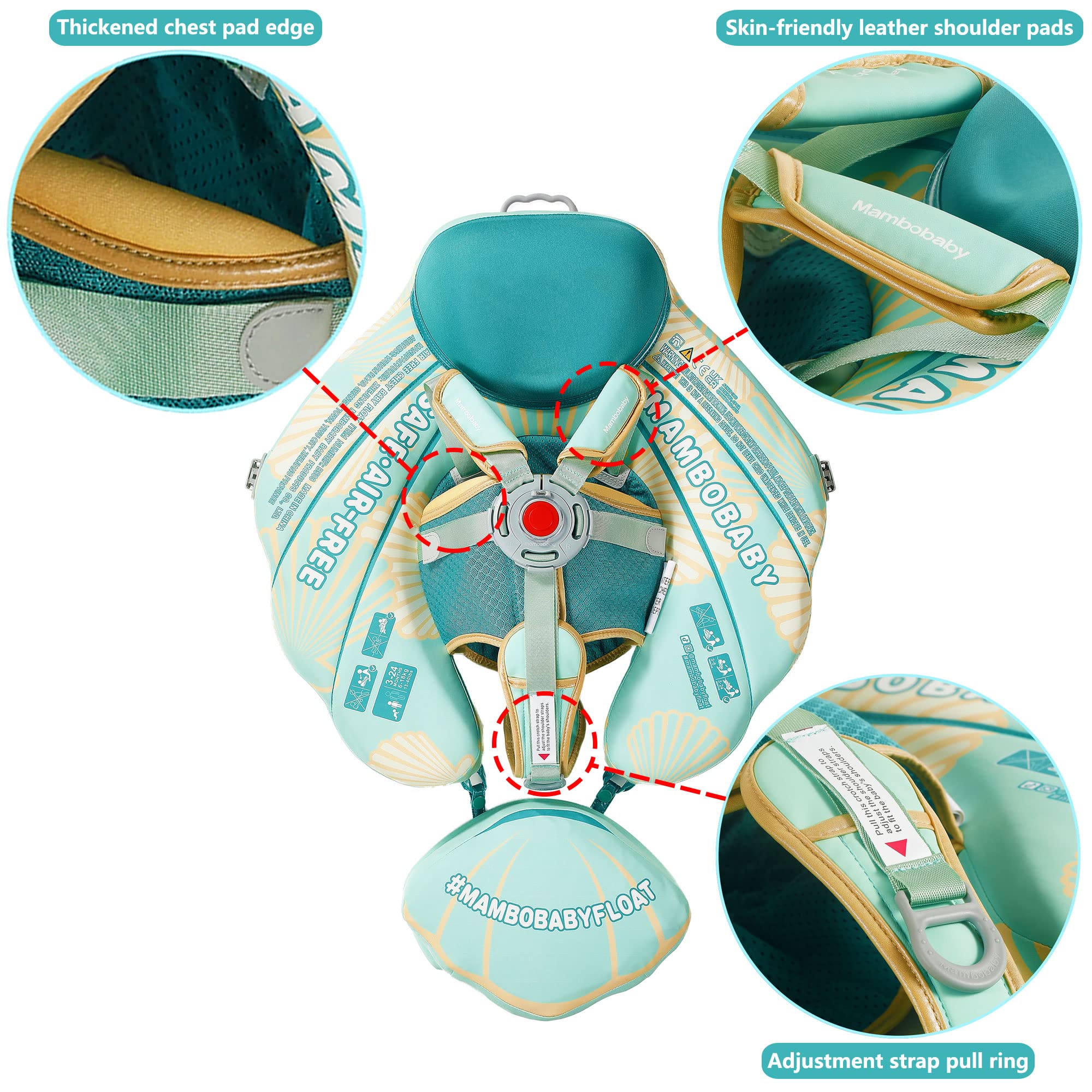 Breaststroke mode helps toddlers practice in a stable water environment.
