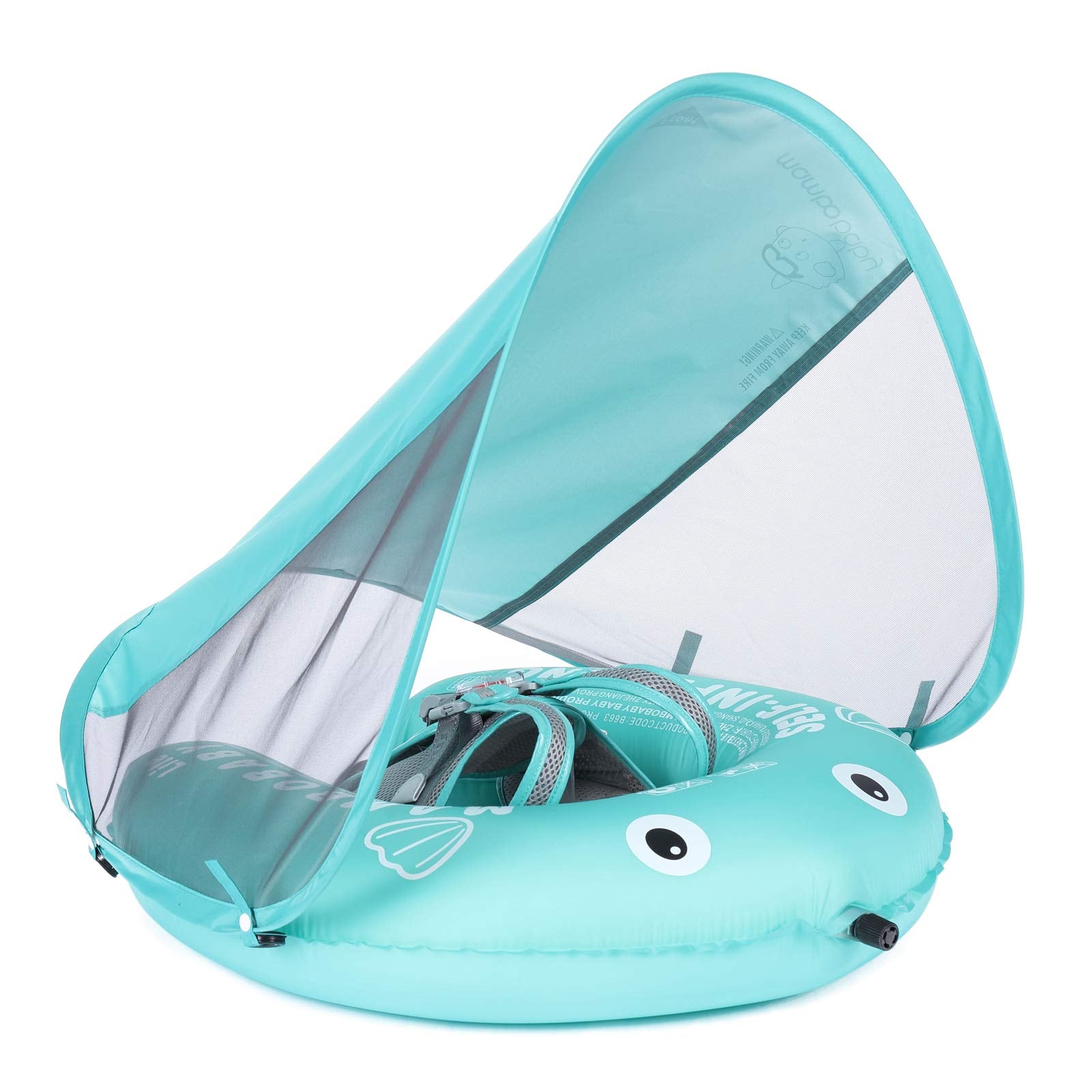 HECCEI Mambobaby float with canopy provides shade for sunny pool days