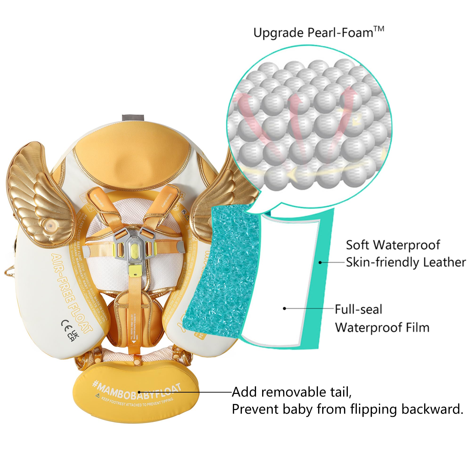 HECCEI Mambobaby canopy provides sun protection with UPF 50+ for gentle skin care