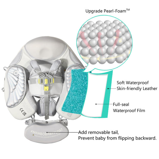 HECCEI Mambobaby float canopy provides sun protection for delicate skin.