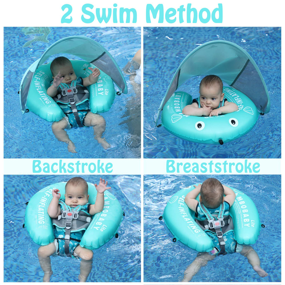 HECCEI Mambobaby float folds compactly for easy travel and storage.