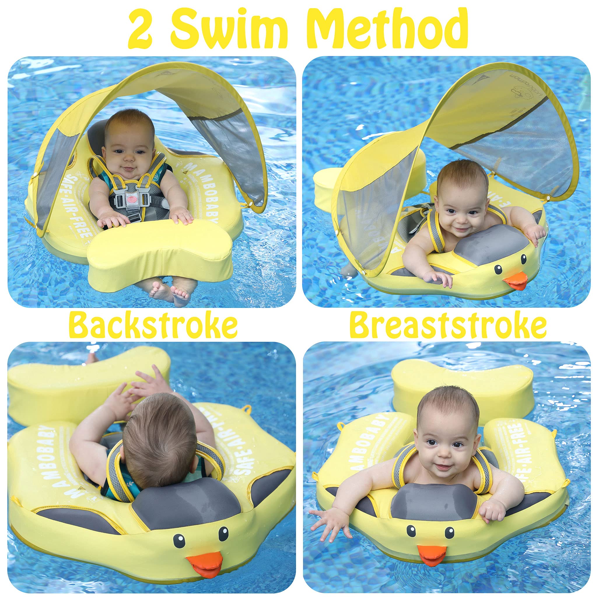 HECCEI Mambobaby Float features safety buckle for easy adjustment and secure fit.