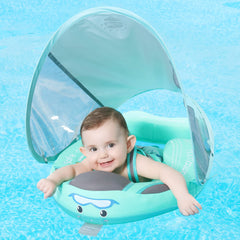 Sun canopy on HECCEI Mambobaby Float offers UPF 50+ shade