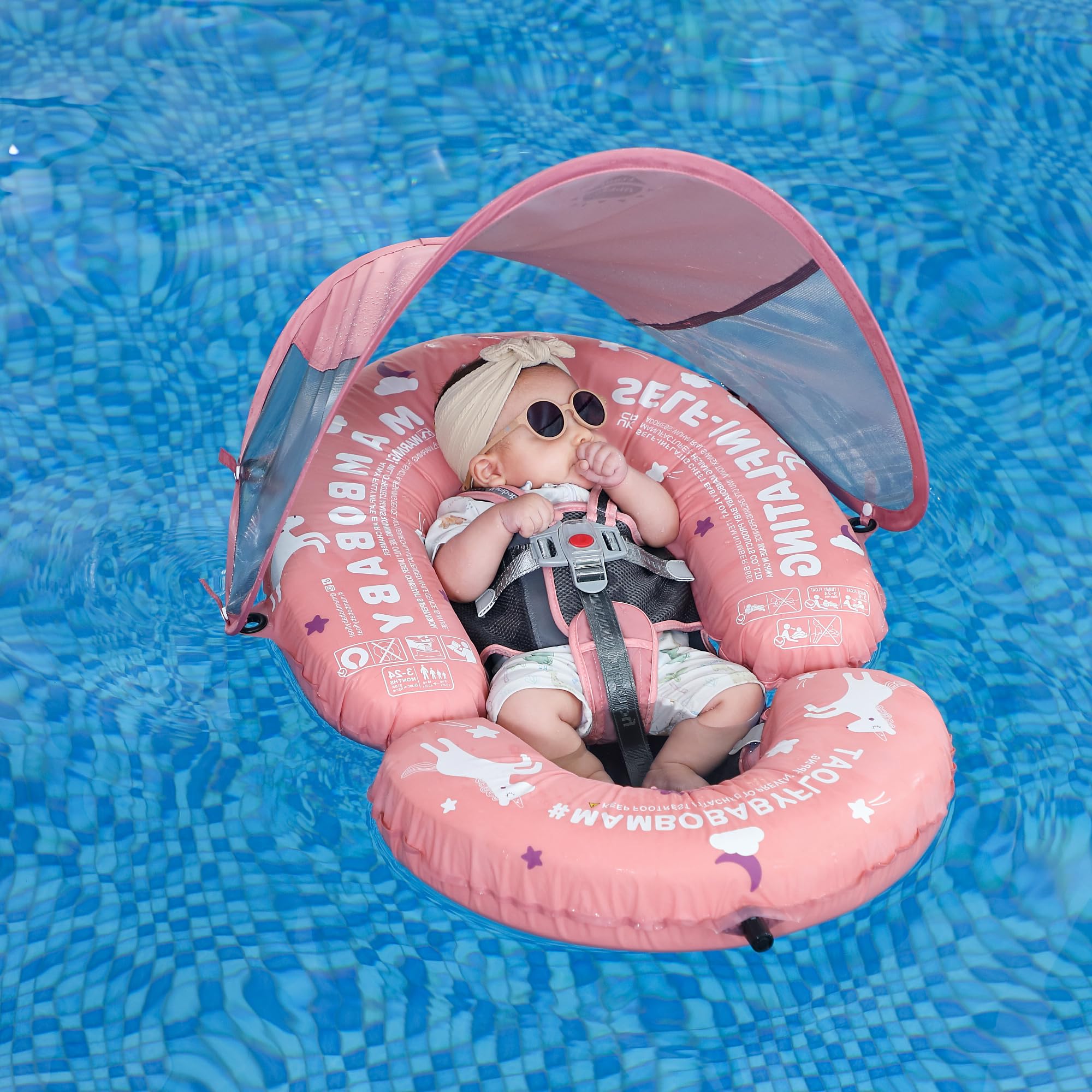 HECCEI Mambobaby used in pool or beach time for family fun
