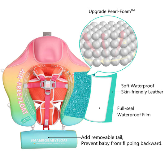 HECCEI Mambobaby removable sun canopy rainbow with UPF50+ shading