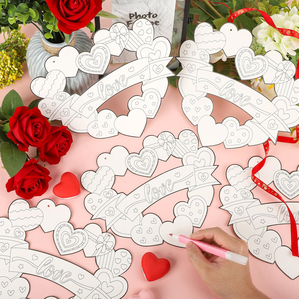 Hedeey color-your-own wreath pieces with pre-punched holes for easy hanging decor.