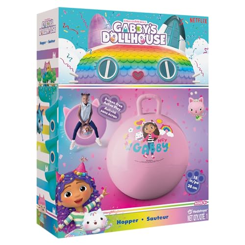 Hedstrom Gabby's Dollhouse Hopper Ball inflates easily for quick play sessions