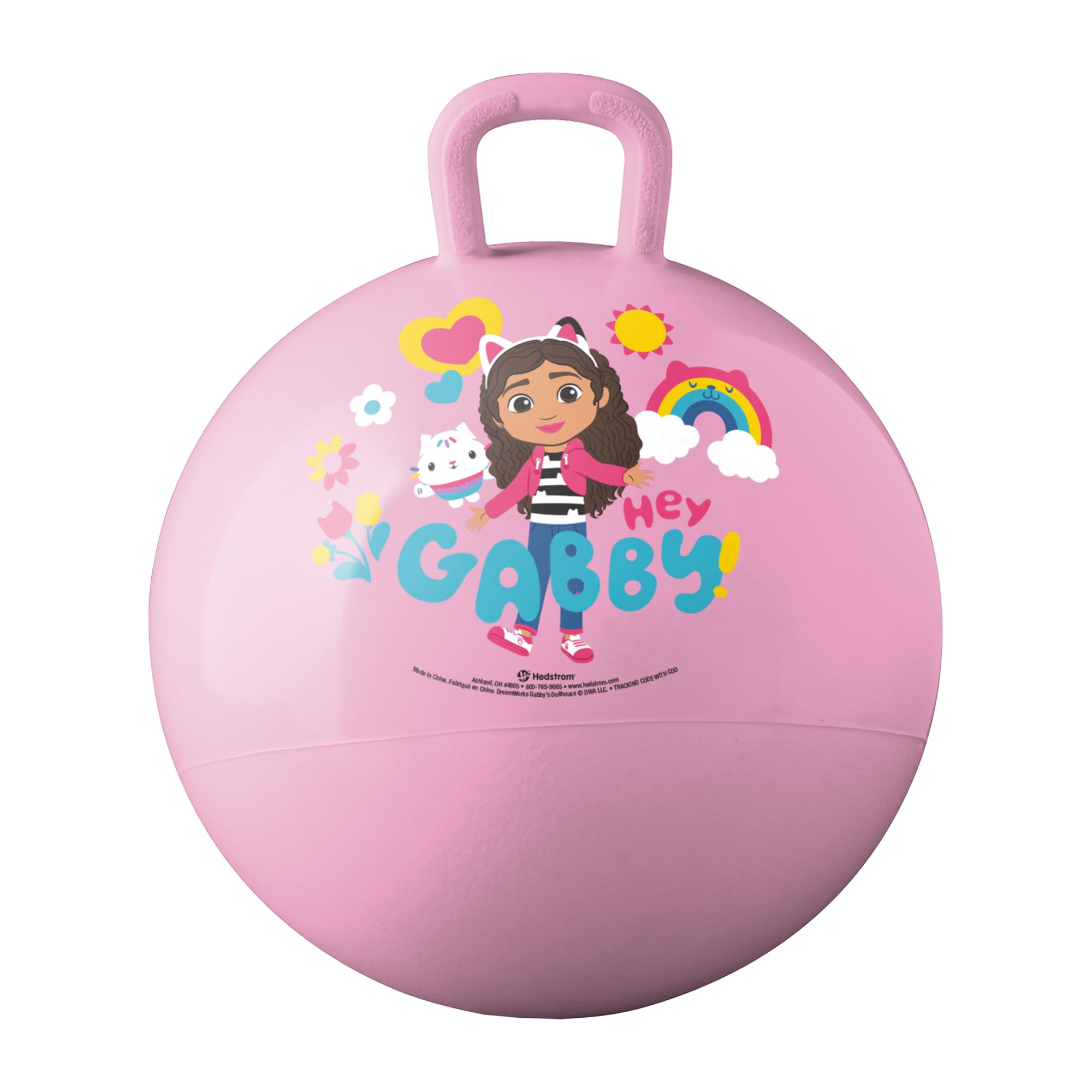 Hedstrom Gabby's Dollhouse Hopper Ball side view with durable vinyl and secure grip
