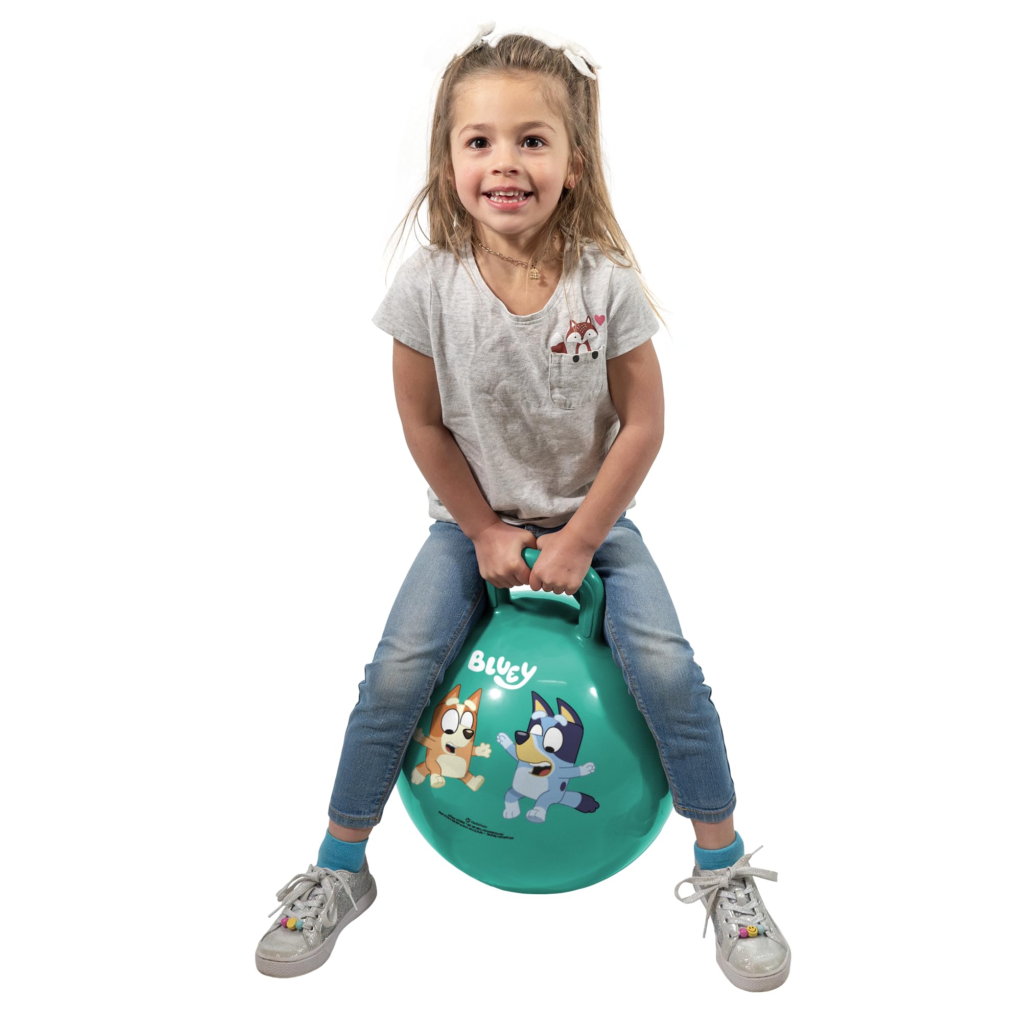 Child-friendly 4-6 age size Hedstrom Hopper Ball in bluey for play