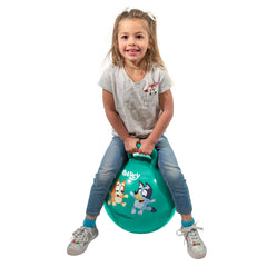 Child-friendly 4-6 age size Hedstrom Hopper Ball in bluey for play