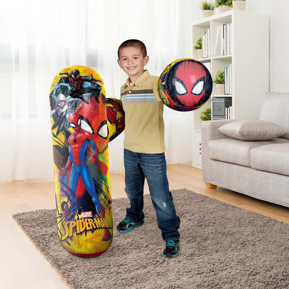 Hedstrom Spider-Man bop bag made with durable vinyl for lasting play.