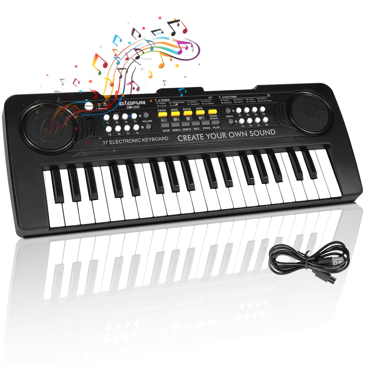 HEEPUEW Kids Piano with 37 keys for beginner music exploration at home