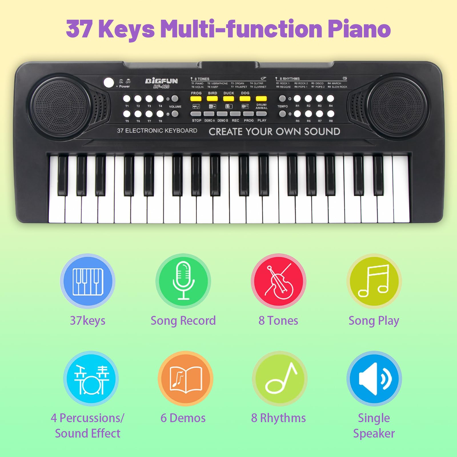HEEPUEW portable design of kids piano ideal for on the go