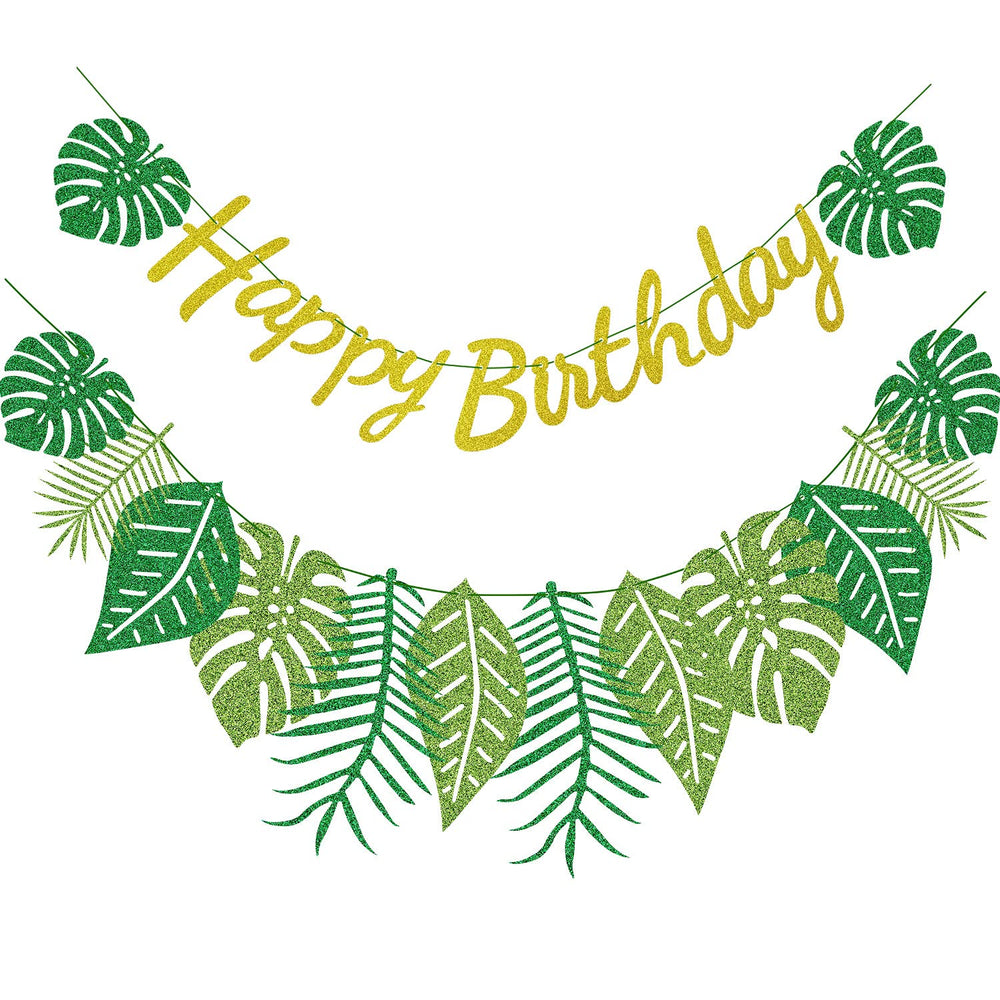 Hegbolke Hawaiian banner hanging setup creates a festive luau backdrop.
