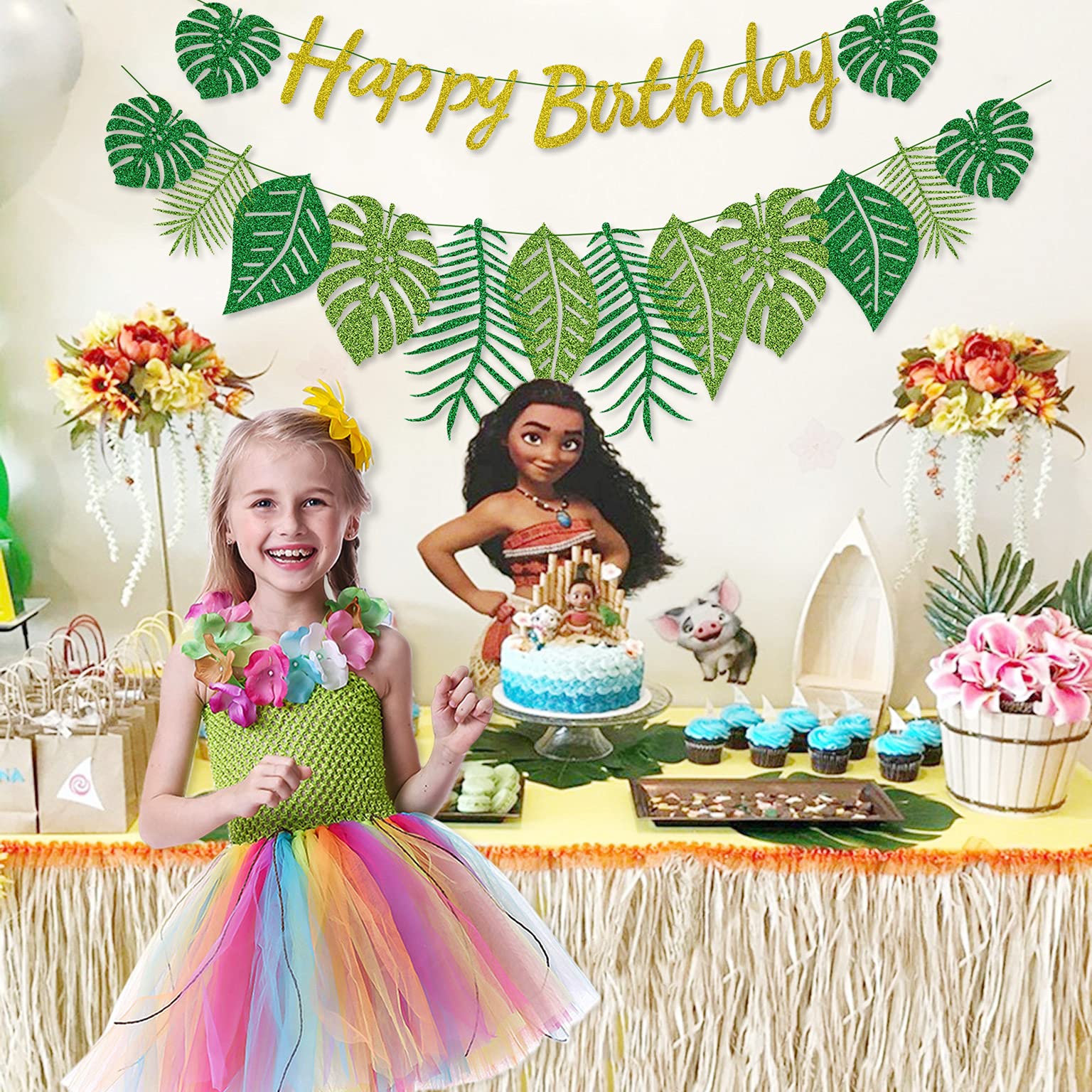 Hegbolke Hawaiian banner reusable decoration saves time and storage.