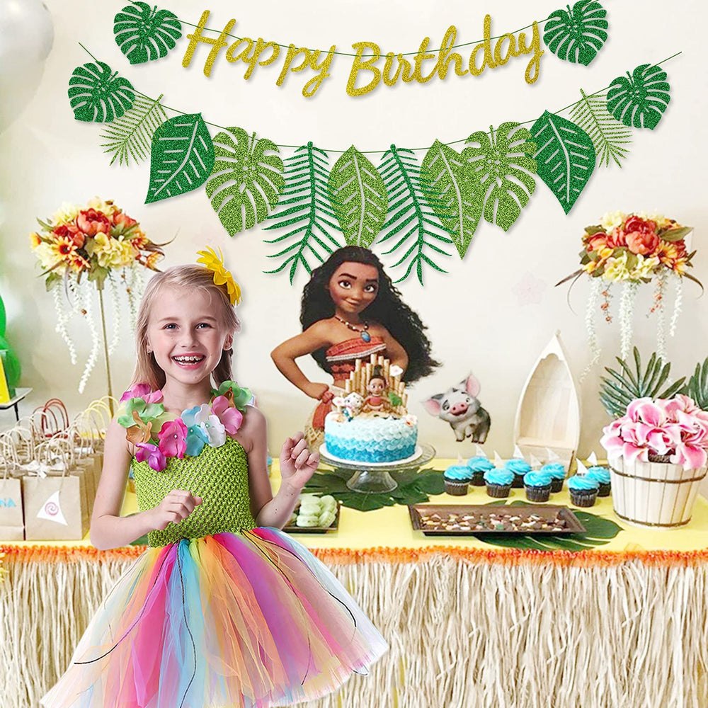 Hegbolke Hawaiian banner reusable decoration saves time and storage.