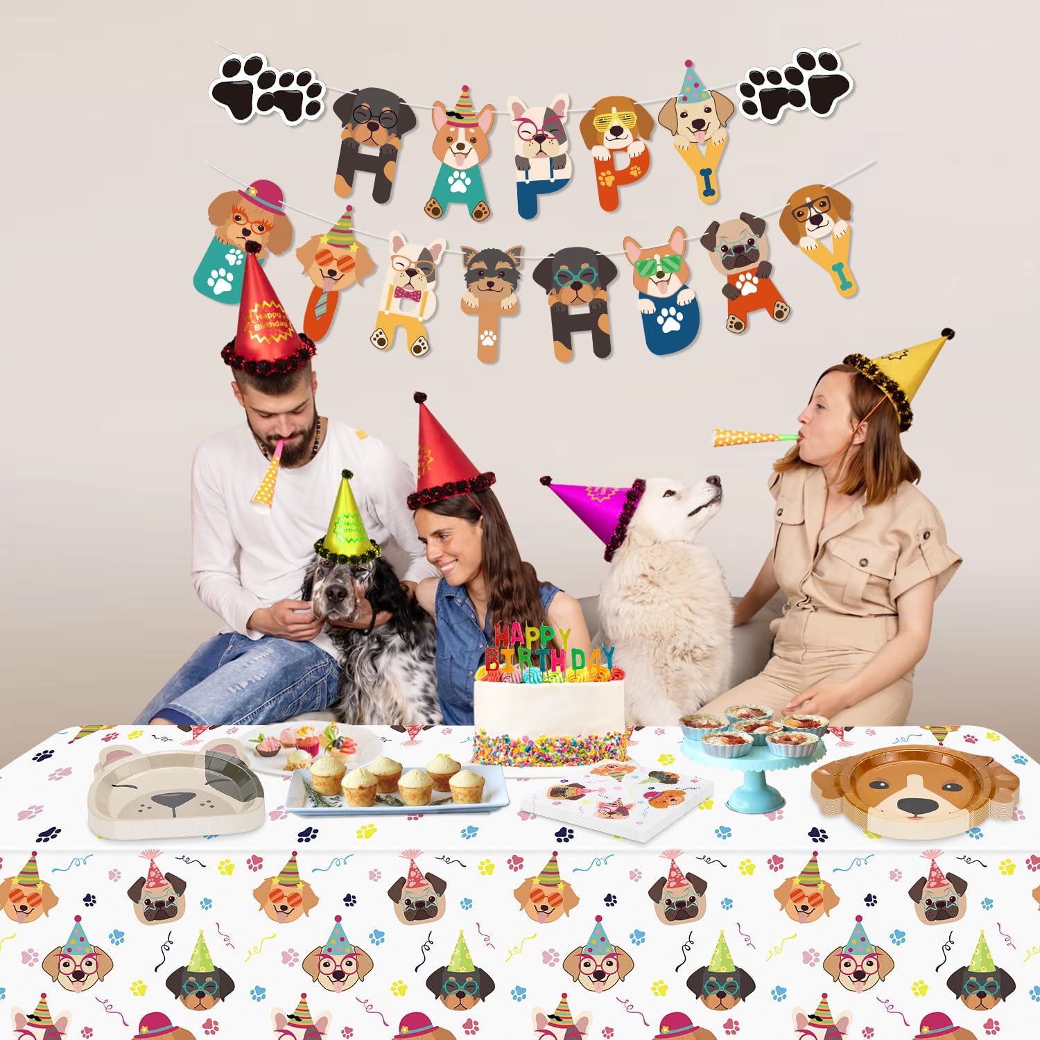 Hegbolke puppy party decor bundle for cohesive dog-themed celebrations