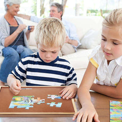 hehimhis puzzle board lightweight design makes portability simple.