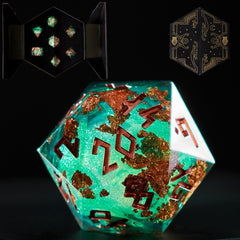 HEIMDALLR liquid core dice Fenrir's Shadow with swirling core for immersive gameplay