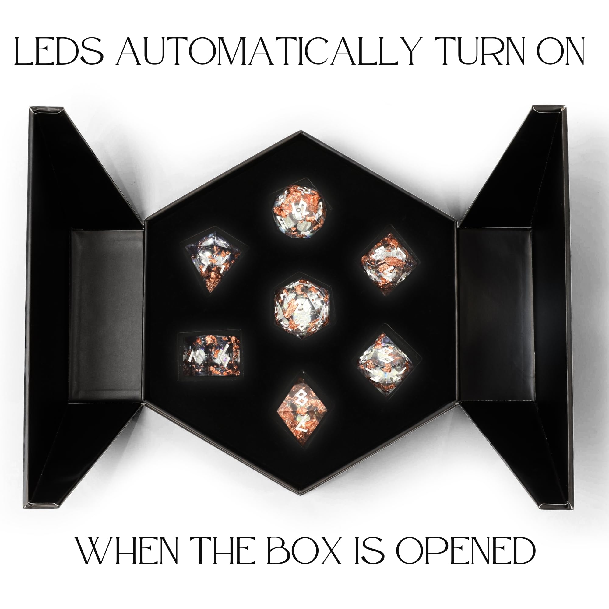 HEIMDALLR liquid core dice set hand-painted dice with crisp sharp edges