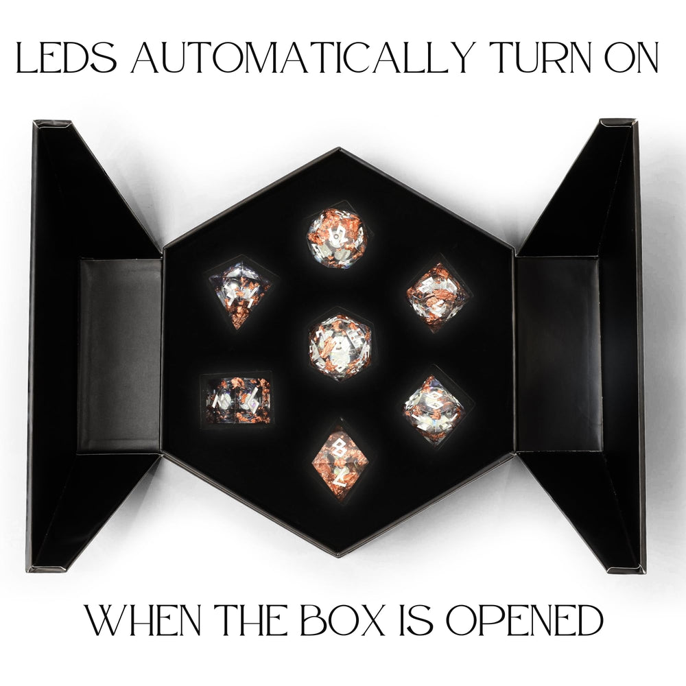 HEIMDALLR liquid core dice set hand-painted dice with crisp sharp edges
